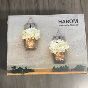 FLORAL HANGING WALL MASON JAR DECOR